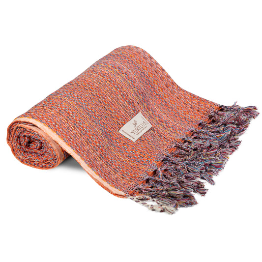 Royal Series Pre-Washed 38"x72" Turkish Towel Highly Absorbent YURTLU'S - Orange