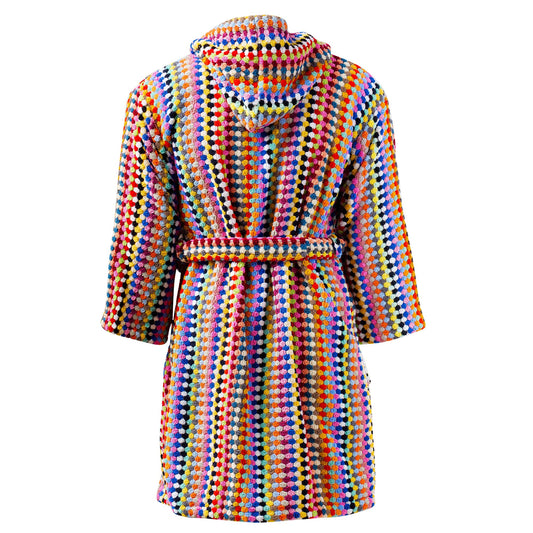 Bubble Handwoven Robe,Pompom Bathrobe Handloom 100% Cotton - Mix 2