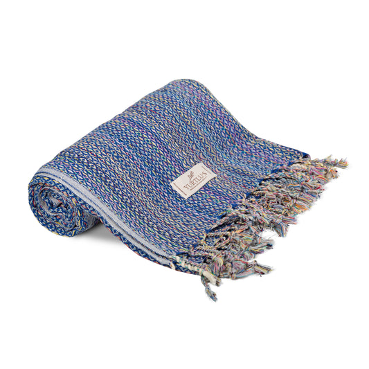 Royal Series Pre-Washed 38"x72" Turkish Towel Highly Absorbent YURTLU'S - Blue