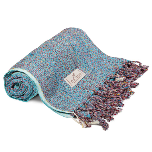 Royal Series Pre-Washed 38"x72" Turkish Towel Highly Absorbent YURTLU'S - Ice Blue