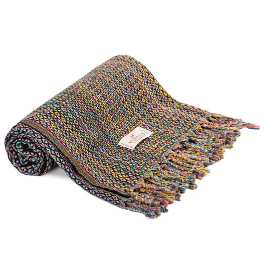 Royal Series Pre-Washed 38"x72" Turkish Towel Highly Absorbent YURTLU'S - Black