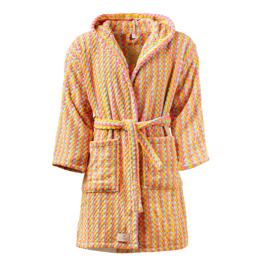 Bubble Handwoven Robe,Pompom Bathrobe Handloom 100% Cotton - Mix 1