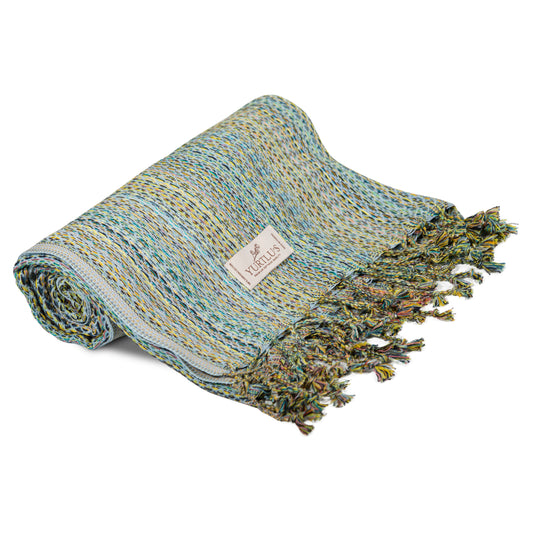Royal Series Pre-Washed 38"x72" Turkish Towel Highly Absorbent YURTLU'S - Soft Green