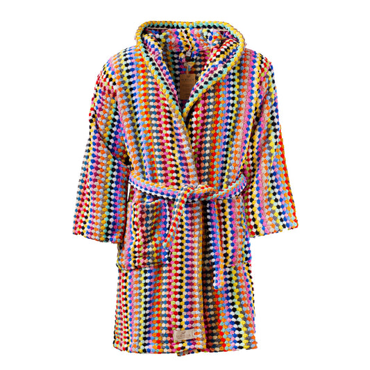 Bubble Handwoven Robe,Pompom Bathrobe Handloom 100% Cotton - Mix 2