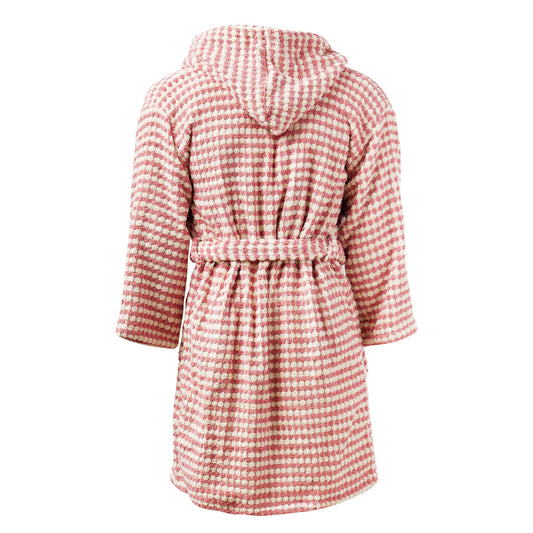 Bubble Handwoven Robe,Pompom Bathrobe Handloom 100% Cotton - Soft Pink